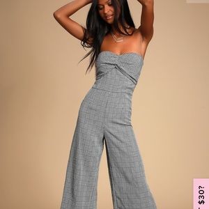 Lulu’s plaid jumpsuit